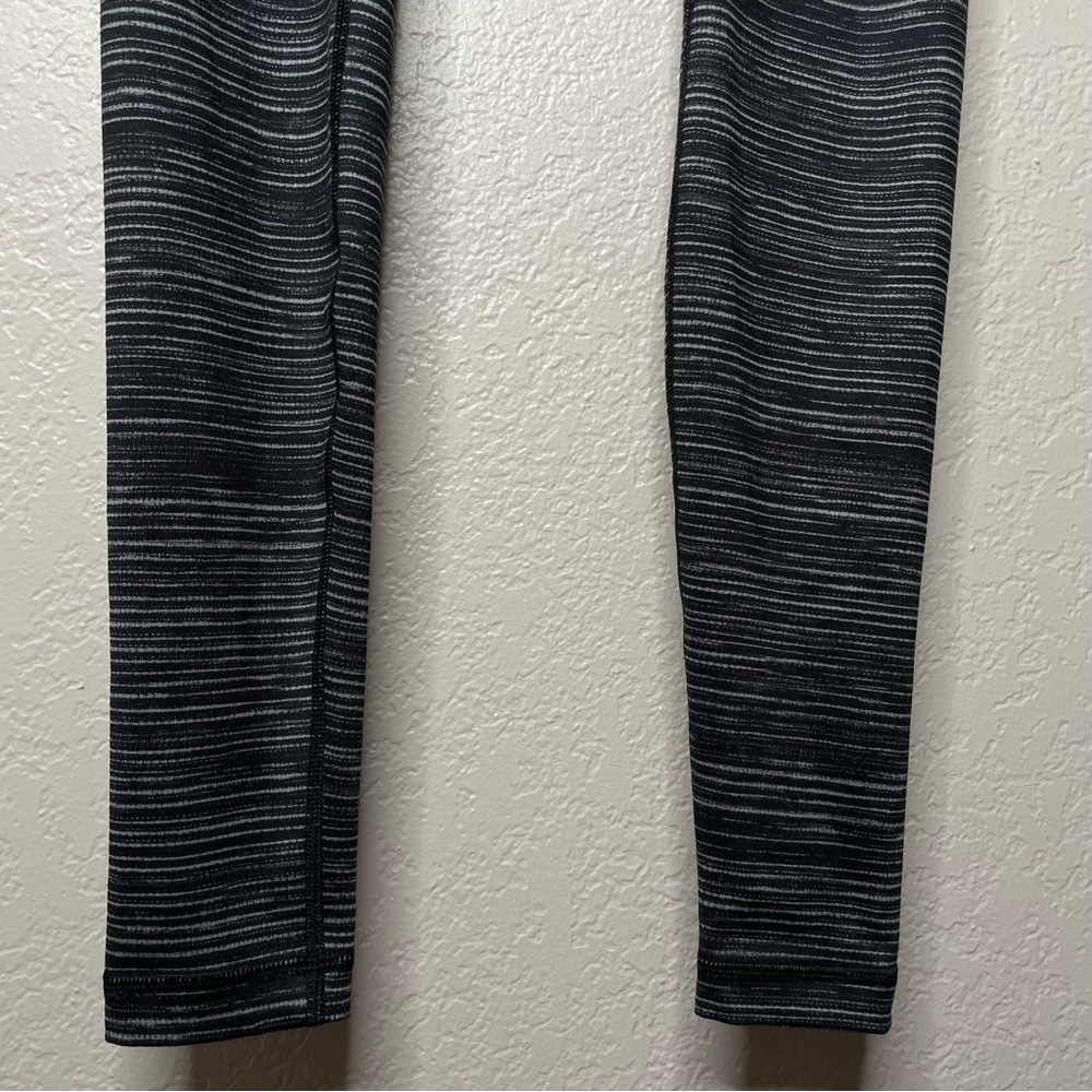 Lululemon Wunder Under Pant III Blurry Belle Battleship Black Striped Leggings - Picture 6 of 11